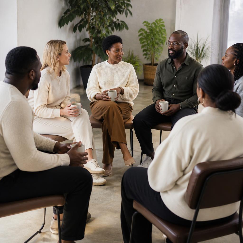 Parents gathered for a small group parenting workshop
