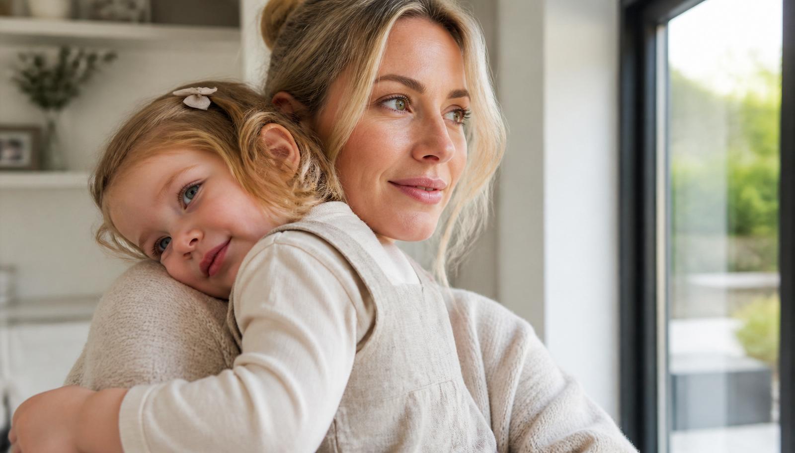 Parent and child sharing a calm, connected moment at home